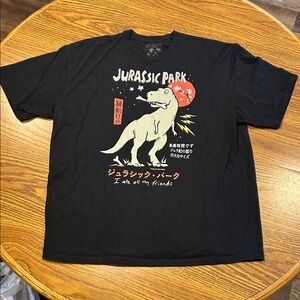 Riot Society Jurassic Park “I Ate All My Friends” Black Cotton T-Shirt